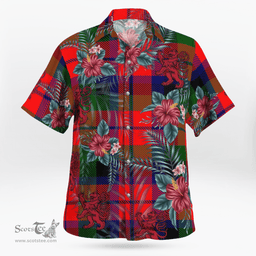 Scottish Clan MacNaughton Modern Tartan Scottish Lion Hawaiian Shirt | Tartan Plaid Shirt Scottish Plaid Tartan Plaid - ScotsTee - scotstee.com