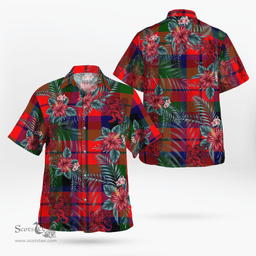 Scottish Clan MacNaughton Modern Tartan Scottish Lion Hawaiian Shirt | Tartan Plaid Shirt Scottish Plaid Tartan Plaid - ScotsTee - scotstee.com