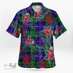 Scottish Clan Durham District Tartan Scottish Lion Hawaiian Shirt | Tartan Plaid Shirt Scottish Plaid Tartan Plaid - ScotsTee - scotstee.com