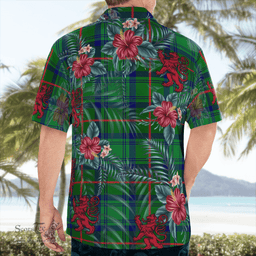 Scottish Clan Cranstoun Tartan Scottish Lion Hawaiian Shirt | Tartan Plaid Shirt Scottish Plaid Tartan Plaid - ScotsTee - scotstee.com