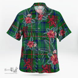 Scottish Clan Cranstoun Tartan Scottish Lion Hawaiian Shirt | Tartan Plaid Shirt Scottish Plaid Tartan Plaid - ScotsTee - scotstee.com