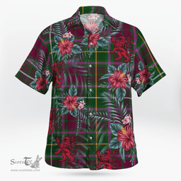 Scottish Clan Crosbie Tartan Scottish Lion Hawaiian Shirt | Tartan Plaid Shirt Scottish Plaid Tartan Plaid - ScotsTee - scotstee.com