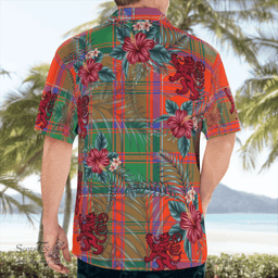 Scottish Clan Grant Ancient Tartan Scottish Lion Hawaiian Shirt | Tartan Plaid Shirt Scottish Plaid Tartan Plaid - ScotsTee - scotstee.com