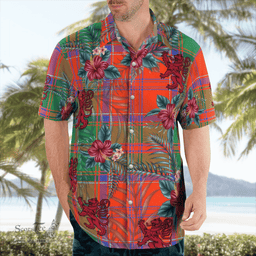 Scottish Clan Grant Ancient Tartan Scottish Lion Hawaiian Shirt | Tartan Plaid Shirt Scottish Plaid Tartan Plaid - ScotsTee - scotstee.com