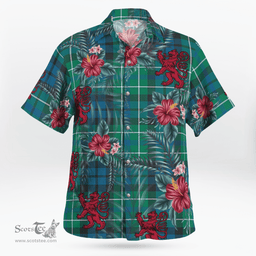 Scottish Clan MacNeill of Colonsay Ancient Tartan Scottish Lion Hawaiian Shirt | Tartan Plaid Shirt Scottish Plaid Tartan Plaid - ScotsTee - scotstee.com