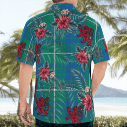 Scottish Clan Hamilton Hunting Ancient Tartan Scottish Lion Hawaiian Shirt | Tartan Plaid Shirt Scottish Plaid Tartan Plaid - ScotsTee - scotstee.com