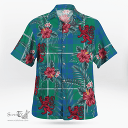Scottish Clan Hamilton Hunting Ancient Tartan Scottish Lion Hawaiian Shirt | Tartan Plaid Shirt Scottish Plaid Tartan Plaid - ScotsTee - scotstee.com