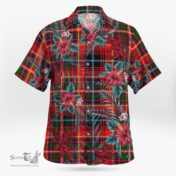 Scottish Clan Innes Modern Tartan Scottish Lion Hawaiian Shirt | Tartan Plaid Shirt Scottish Plaid Tartan Plaid - ScotsTee - scotstee.com