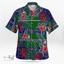 Scottish Clan MacIntyre Hunting Modern Tartan Scottish Lion Hawaiian Shirt | Tartan Plaid Shirt Scottish Plaid Tartan Plaid - ScotsTee - scotstee.com