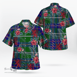 Scottish Clan MacIntyre Hunting Modern Tartan Scottish Lion Hawaiian Shirt | Tartan Plaid Shirt Scottish Plaid Tartan Plaid - ScotsTee - scotstee.com