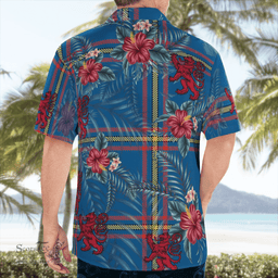 Scottish Clan MacLaine of Loch Buie Hunting Ancient Tartan Scottish Lion Hawaiian Shirt | Tartan Plaid Shirt Scottish Plaid Tartan Plaid - ScotsTee - scotstee.com