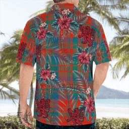 Scottish Clan Matheson Ancient Tartan Scottish Lion Hawaiian Shirt | Tartan Plaid Shirt Scottish Plaid Tartan Plaid - ScotsTee - scotstee.com