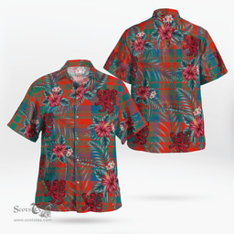 Scottish Clan Matheson Ancient Tartan Scottish Lion Hawaiian Shirt | Tartan Plaid Shirt Scottish Plaid Tartan Plaid - ScotsTee - scotstee.com