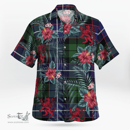 Scottish Clan Galbraith Modern Tartan Scottish Lion Hawaiian Shirt | Tartan Plaid Shirt Scottish Plaid Tartan Plaid - ScotsTee - scotstee.com