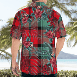 Scottish Clan Kerr Ancient Tartan Scottish Lion Hawaiian Shirt | Tartan Plaid Shirt Scottish Plaid Tartan Plaid - ScotsTee - scotstee.com