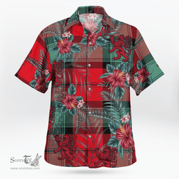Scottish Clan Kerr Ancient Tartan Scottish Lion Hawaiian Shirt | Tartan Plaid Shirt Scottish Plaid Tartan Plaid - ScotsTee - scotstee.com
