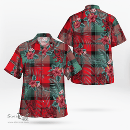 Scottish Clan Kerr Ancient Tartan Scottish Lion Hawaiian Shirt | Tartan Plaid Shirt Scottish Plaid Tartan Plaid - ScotsTee - scotstee.com