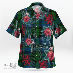 Scottish Clan MacKie Tartan Scottish Lion Hawaiian Shirt | Tartan Plaid Shirt Scottish Plaid Tartan Plaid - ScotsTee - scotstee.com