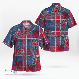 Scottish Clan Graham of Menteith Red Tartan Scottish Lion Hawaiian Shirt | Tartan Plaid Shirt Scottish Plaid Tartan Plaid - ScotsTee - scotstee.com