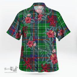 Scottish Clan Duncan Ancient Tartan Scottish Lion Hawaiian Shirt | Tartan Plaid Shirt Scottish Plaid Tartan Plaid - ScotsTee - scotstee.com