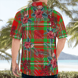 Scottish Clan Grierson Tartan Scottish Lion Hawaiian Shirt | Tartan Plaid Shirt Scottish Plaid Tartan Plaid - ScotsTee - scotstee.com