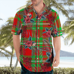 Scottish Clan Grierson Tartan Scottish Lion Hawaiian Shirt | Tartan Plaid Shirt Scottish Plaid Tartan Plaid - ScotsTee - scotstee.com
