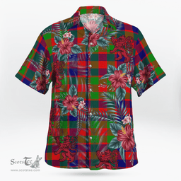 Scottish Clan Gow (or McGouan) Tartan Scottish Lion Hawaiian Shirt | Tartan Plaid Shirt Scottish Plaid Tartan Plaid - ScotsTee - scotstee.com