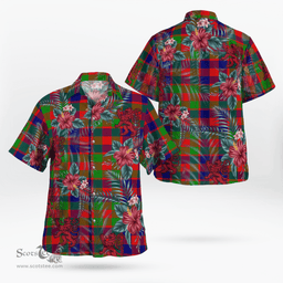 Scottish Clan Gow (or McGouan) Tartan Scottish Lion Hawaiian Shirt | Tartan Plaid Shirt Scottish Plaid Tartan Plaid - ScotsTee - scotstee.com