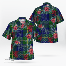 Scottish Clan Johnston Modern Tartan Scottish Lion Hawaiian Shirt | Tartan Plaid Shirt Scottish Plaid Tartan Plaid - ScotsTee - scotstee.com