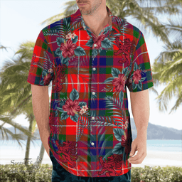 Scottish Clan Fraser Lovat Modern Tartan Scottish Lion Hawaiian Shirt | Tartan Plaid Shirt Scottish Plaid Tartan Plaid - ScotsTee - scotstee.com