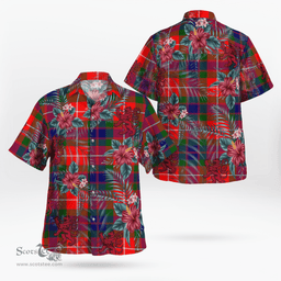 Scottish Clan Fraser Lovat Modern Tartan Scottish Lion Hawaiian Shirt | Tartan Plaid Shirt Scottish Plaid Tartan Plaid - ScotsTee - scotstee.com