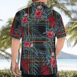 Scottish Clan Lyle Tartan Scottish Lion Hawaiian Shirt | Tartan Plaid Shirt Scottish Plaid Tartan Plaid - ScotsTee - scotstee.com
