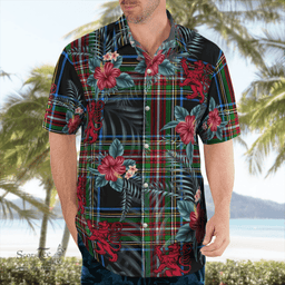 Scottish Clan Lyle Tartan Scottish Lion Hawaiian Shirt | Tartan Plaid Shirt Scottish Plaid Tartan Plaid - ScotsTee - scotstee.com