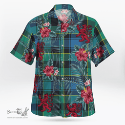 Scottish Clan Mowat Tartan Scottish Lion Hawaiian Shirt | Tartan Plaid Shirt Scottish Plaid Tartan Plaid - ScotsTee - scotstee.com