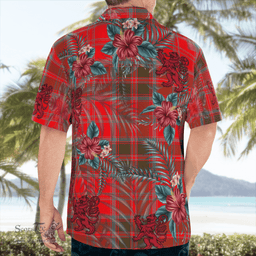 Scottish Clan Grant Weathered Tartan Scottish Lion Hawaiian Shirt | Tartan Plaid Shirt Scottish Plaid Tartan Plaid - ScotsTee - scotstee.com