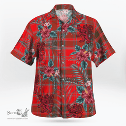 Scottish Clan Grant Weathered Tartan Scottish Lion Hawaiian Shirt | Tartan Plaid Shirt Scottish Plaid Tartan Plaid - ScotsTee - scotstee.com
