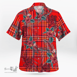 Scottish Clan Burnett Modern Tartan Scottish Lion Hawaiian Shirt | Tartan Plaid Shirt Scottish Plaid Tartan Plaid - ScotsTee - scotstee.com