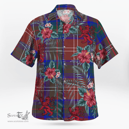Scottish Clan Chisholm Hunting Modern Tartan Scottish Lion Hawaiian Shirt | Tartan Plaid Shirt Scottish Plaid Tartan Plaid - ScotsTee - scotstee.com