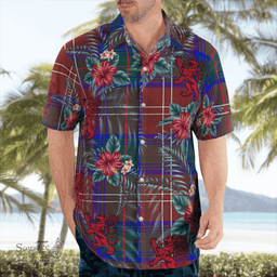 Scottish Clan Chisholm Hunting Modern Tartan Scottish Lion Hawaiian Shirt | Tartan Plaid Shirt Scottish Plaid Tartan Plaid - ScotsTee - scotstee.com