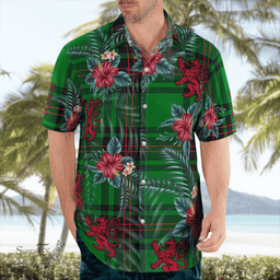 Scottish Clan Ged Tartan Scottish Lion Hawaiian Shirt | Tartan Plaid Shirt Scottish Plaid Tartan Plaid - ScotsTee - scotstee.com