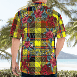 Scottish Clan Jardine Tartan Scottish Lion Hawaiian Shirt | Tartan Plaid Shirt Scottish Plaid Tartan Plaid - ScotsTee - scotstee.com