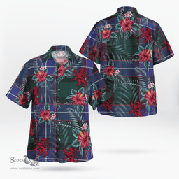 Scottish Clan Guthrie Modern Tartan Scottish Lion Hawaiian Shirt | Tartan Plaid Shirt Scottish Plaid Tartan Plaid - ScotsTee - scotstee.com