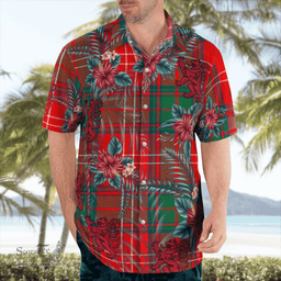 Scottish Clan Chisholm Modern Tartan Scottish Lion Hawaiian Shirt | Tartan Plaid Shirt Scottish Plaid Tartan Plaid - ScotsTee - scotstee.com