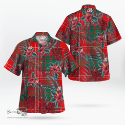 Scottish Clan Chisholm Modern Tartan Scottish Lion Hawaiian Shirt | Tartan Plaid Shirt Scottish Plaid Tartan Plaid - ScotsTee - scotstee.com