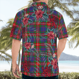 Scottish Clan Fraser of Lovat Tartan Scottish Lion Hawaiian Shirt | Tartan Plaid Shirt Scottish Plaid Tartan Plaid - ScotsTee - scotstee.com