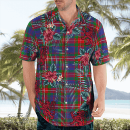 Scottish Clan Fraser of Lovat Tartan Scottish Lion Hawaiian Shirt | Tartan Plaid Shirt Scottish Plaid Tartan Plaid - ScotsTee - scotstee.com