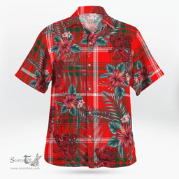 Scottish Clan Duke of Rothesay Modern Tartan Scottish Lion Hawaiian Shirt | Tartan Plaid Shirt Scottish Plaid Tartan Plaid - ScotsTee - scotstee.com