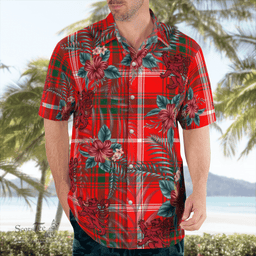 Scottish Clan Duke of Rothesay Modern Tartan Scottish Lion Hawaiian Shirt | Tartan Plaid Shirt Scottish Plaid Tartan Plaid - ScotsTee - scotstee.com