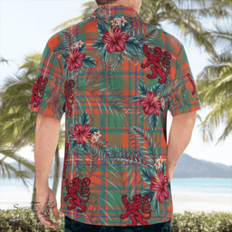 Scottish Clan MacKinnon Ancient Tartan Scottish Lion Hawaiian Shirt | Tartan Plaid Shirt Scottish Plaid Tartan Plaid - ScotsTee - scotstee.com