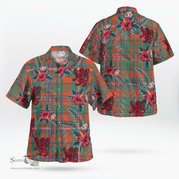 Scottish Clan MacKinnon Ancient Tartan Scottish Lion Hawaiian Shirt | Tartan Plaid Shirt Scottish Plaid Tartan Plaid - ScotsTee - scotstee.com